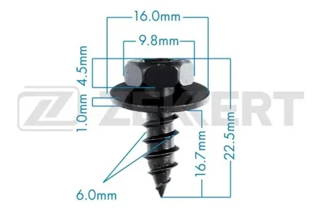 ZEKKERT BE3024 Саморез Toyota (миним. кол-во заказа 10 шт)