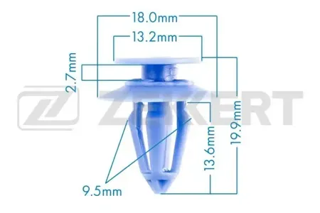 ZEKKERT BE3079 Клипса крепёжная Mercedes , Renault , VAG (миним. кол-во заказа 10 шт)