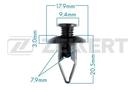ZEKKERT BE3100 Клипса крепёжная Ford , Mazda (миним. кол-во заказа 10 шт)