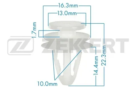 ZEKKERT BE3239 Клипса крепёжная General Motors (миним. кол-во заказа 10 шт)