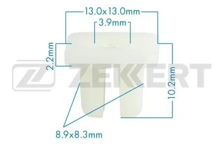 ZEKKERT BE3269 Клипса крепёжная Honda , Mazda , Nissan , Toyota (миним. кол-во заказа 10 шт)