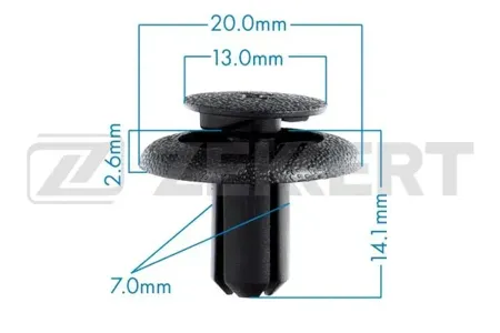 ZEKKERT BE3282 Клипса крепёжная Mitsubishi , Subaru (миним. кол-во заказа 10 шт)
