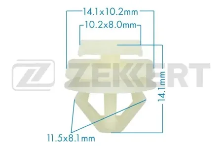 ZEKKERT BE3283 Клипса крепёжная Citroen , Peugeot (миним. кол-во заказа 10 шт)