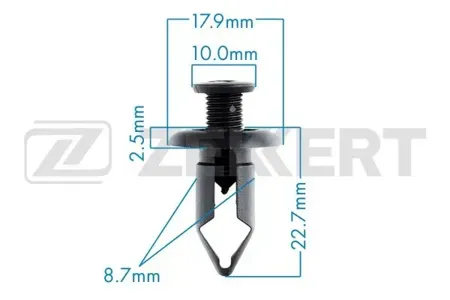 ZEKKERT BE3303 Клипса крепёжная Nissan , Toyota (миним. кол-во заказа 10 шт)