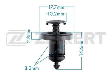 ZEKKERT BE3316 Клипса крепёжная Nissan , Renault (миним. кол-во заказа 10 шт)