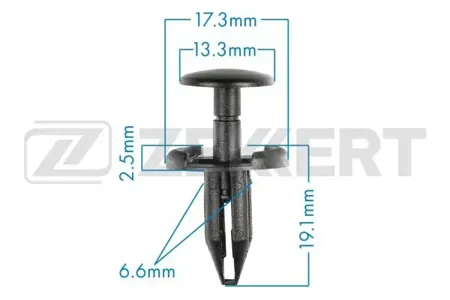 ZEKKERT BE3326 Клипса крепёжная Chrysler , General Motors (миним. кол-во заказа 10 шт)