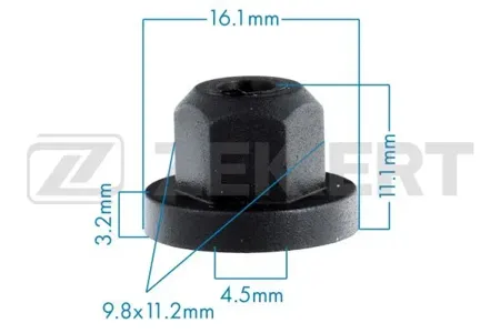 ZEKKERT BE3409 Клипса крепёжная BMW , Mercedes (миним. кол-во заказа 10 шт)