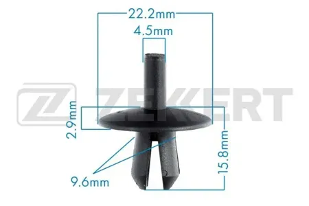 ZEKKERT BE3433 Клипса крепёжная VAG (миним. кол-во заказа 10 шт)