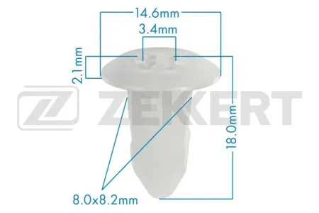ZEKKERT BE3517 Клипса крепёжная VAG (миним. кол-во заказа 10 шт)