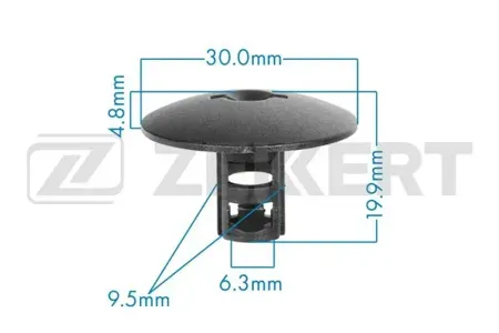 ZEKKERT BE3528 Клипса крепёжная Renault (миним. кол-во заказа 10 шт)