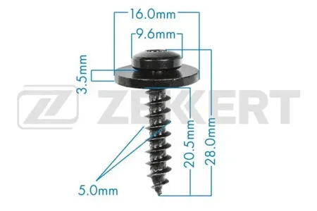 ZEKKERT BE3531 Саморез Citroen , Mercedes , Nissan , Peugeot , Renault (миним. кол-во заказа 10 шт)