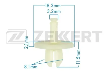 ZEKKERT BE3533 Клипса крепёжная BMW (миним. кол-во заказа 10 шт)