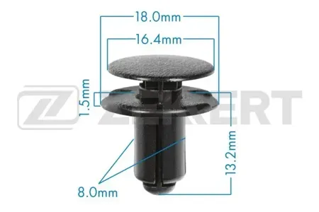 ZEKKERT BE3547 Клипса крепёжная Hyundai (миним. кол-во заказа 10 шт)