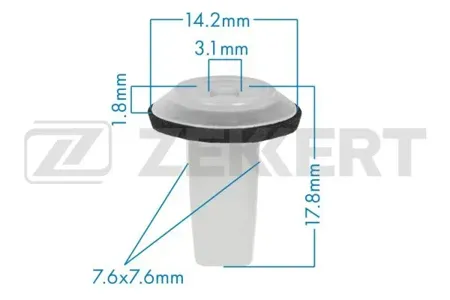 ZEKKERT BE3548 Клипса крепёжная Hyundai , Kia (миним. кол-во заказа 10 шт)