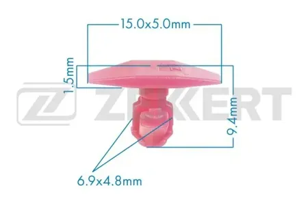 ZEKKERT BE3552 Клипса крепёжная Hyundai (миним. кол-во заказа 10 шт)