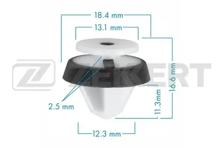 ZEKKERT BE3563 Клипса крепёжная VAG (миним. кол-во заказа 10 шт)