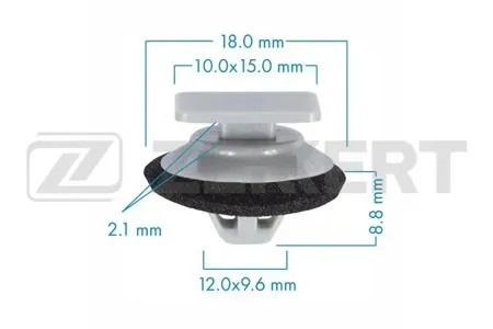ZEKKERT BE3565 Клипса крепёжная Mazda (миним. кол-во заказа 10 шт)