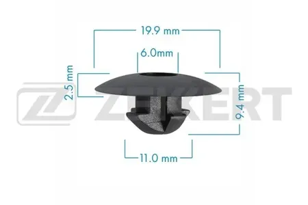 ZEKKERT BE3583 Клипса крепёжная VAG (миним. кол-во заказа 10 шт)