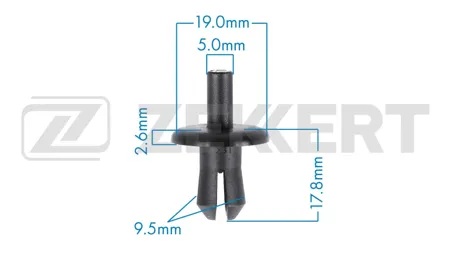 ZEKKERT BE3585 Клипса крепёжная General Motors , Mercedes , VAG (миним. кол-во заказа 10 шт)