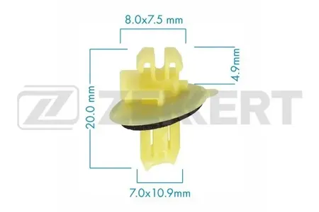 ZEKKERT BE3589 Клипса крепёжная Toyota (миним. кол-во заказа 10 шт)