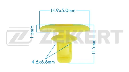 ZEKKERT BE3592 Клипса крепёжная Mazda (миним. кол-во заказа 10 шт)