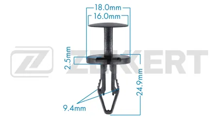 ZEKKERT BE3604 Клипса крепёжная Ford , General Motors (миним. кол-во заказа 10 шт)