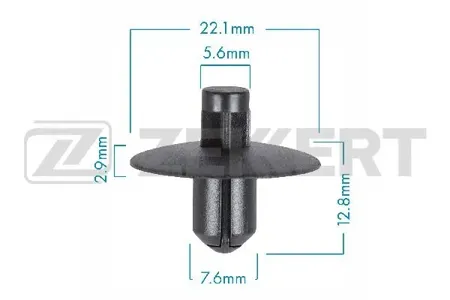 ZEKKERT BE3616 Клипса крепёжная VAG (миним. кол-во заказа 10 шт)