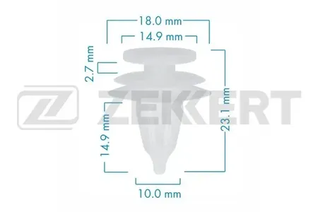 ZEKKERT BE3629 Клипса крепёжная Chrysler (миним. кол-во заказа 10 шт)