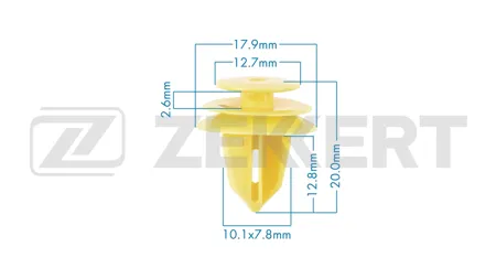 ZEKKERT BE3701 Клипса крепёжная Nissan (миним. кол-во заказа 10 шт)