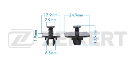ZEKKERT BE3704 Клипса крепёжная VAG (миним. кол-во заказа 10 шт)