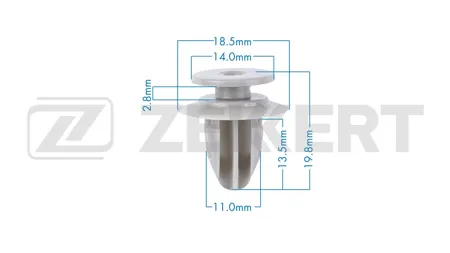 ZEKKERT BE3714 Клипса крепёжная Mazda (миним. кол-во заказа 10 шт)