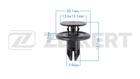 ZEKKERT BE3715 Клипса крепёжная Mazda (миним. кол-во заказа 10 шт)