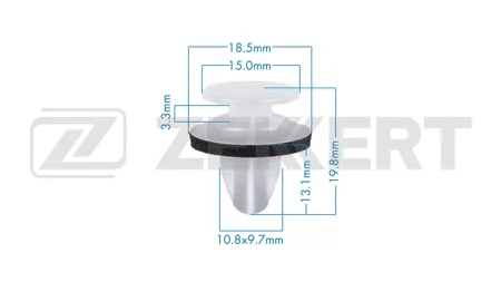 ZEKKERT BE3718 Клипса крепёжная Mazda (миним. кол-во заказа 10 шт)