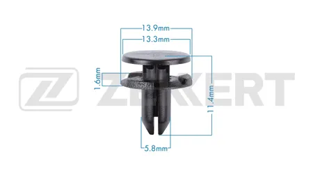 ZEKKERT BE3722 Клипса крепёжная Nissan , Renault (миним. кол-во заказа 10 шт)