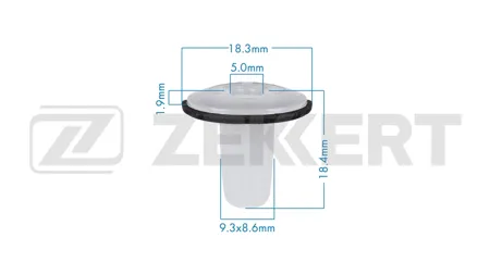 ZEKKERT BE3738 Клипса крепёжная Hyundai , Kia (миним. кол-во заказа 10 шт)