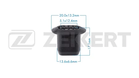 ZEKKERT BE3744 Клипса крепёжная Alfa Romeo , Citroen , Fiat , Iveco , Lancia, Peugeot , Renault (миним. кол-во заказа 10 шт)