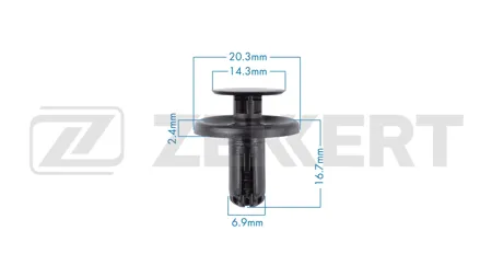 ZEKKERT BE3745 Клипса крепёжная Toyota (миним. кол-во заказа 10 шт)