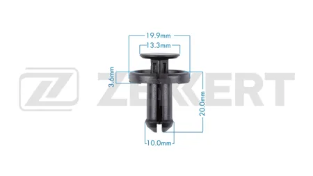 ZEKKERT BE3746 Клипса крепёжная Toyota (миним. кол-во заказа 10 шт)