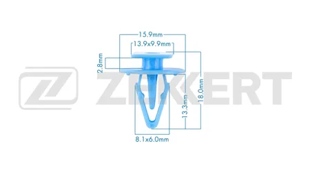 ZEKKERT BE3748 Клипса крепёжная Honda (миним. кол-во заказа 10 шт)