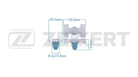 ZEKKERT BE3749 Клипса крепёжная BMW (миним. кол-во заказа 10 шт)