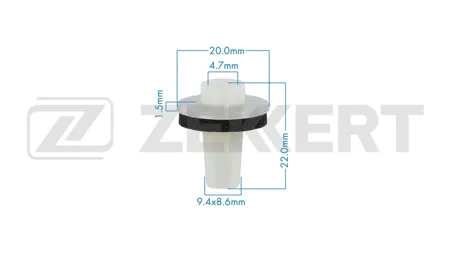 ZEKKERT BE3752 Клипса крепёжная Nissan (миним. кол-во заказа 10 шт)