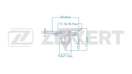 ZEKKERT BE3753 Клипса крепёжная BMW (миним. кол-во заказа 10 шт)