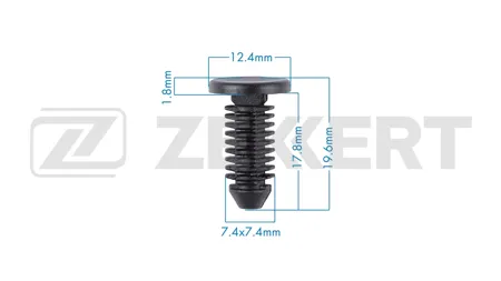 ZEKKERT BE3754 Клипса крепёжная Citroen , Peugeot , Renault (миним. кол-во заказа 10 шт)