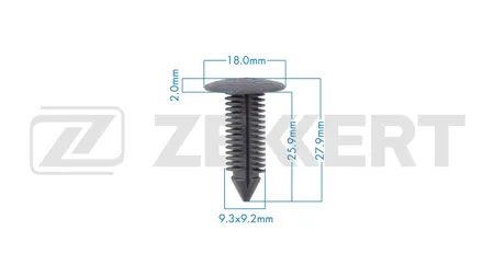 ZEKKERT BE3755 Клипса крепёжная Mercedes (миним. кол-во заказа 10 шт)