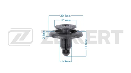 ZEKKERT BE3769 Клипса крепёжная Toyota (миним. кол-во заказа 10 шт)