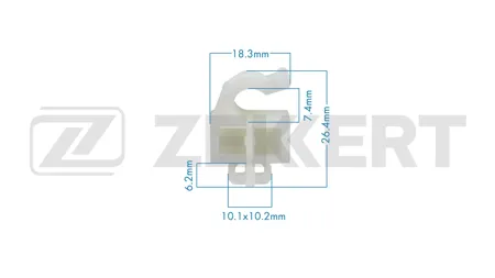 ZEKKERT BE3771 Клипса крепёжная Honda , VAG (миним. кол-во заказа 10 шт)