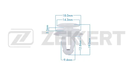 ZEKKERT BE3788 Клипса крепёжная BMW (миним. кол-во заказа 10 шт)
