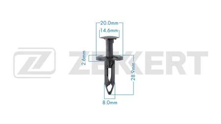 ZEKKERT BE3790 Клипса крепёжная Chrysler , Ford , General Motors (миним. кол-во заказа 10 шт)