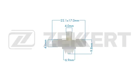 ZEKKERT BE3807 Клипса крепёжная Mercedes (миним. кол-во заказа 10 шт)