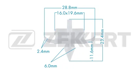 ZEKKERT BE3810 Клипса крепёжная BMW (миним. кол-во заказа 10 шт)